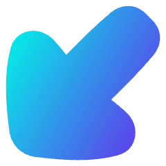 Thick Arrow Diagonal Bottom Left Large Icon from Flex Gradient Set