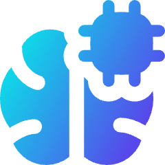 Artificial Intelligence Brain Chip Icon from Flex Gradient Set