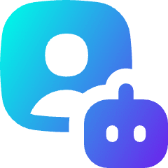 Ai Generate Portrait Image Robot Icon from Flex Gradient Set