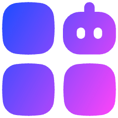 Ai Generate Variation Robot Icon from Flex Gradient Set