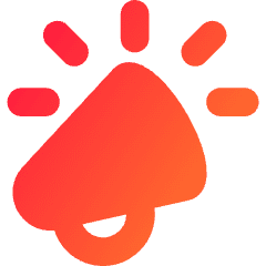 Announcement Megaphone Icon from Flex Gradient Set