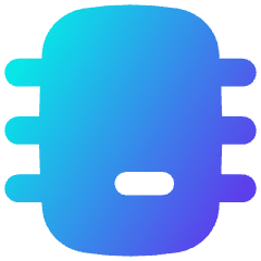 Computer Chip 2 Icon from Flex Gradient Set