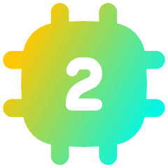 Computer Chip Two Core Icon from Flex Gradient Set