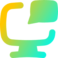 Desktop Chat Icon from Flex Gradient Set