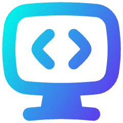Desktop Code Icon from Flex Gradient Set