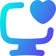 Desktop Favorite Heart Icon from Flex Gradient Set