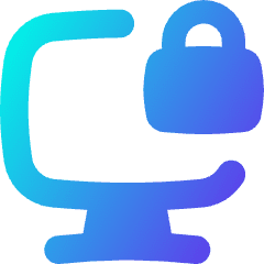 Desktop Lock Icon from Flex Gradient Set