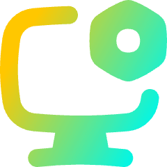 Desktop Setting Bolt Nut Icon from Flex Gradient Set