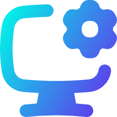Desktop Setting Gear Icon from Flex Gradient Set