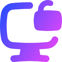 Desktop Unlock Icon from Flex Gradient Set