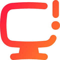 Desktop Warning Icon from Flex Gradient Set