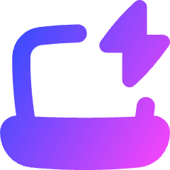 Laptop Charging Icon from Flex Gradient Set