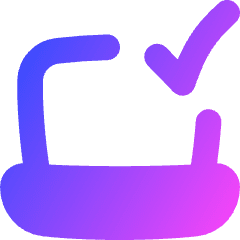 Laptop Check Validate Icon from Flex Gradient Set