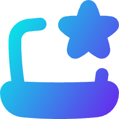 Laptop Favorite Star Icon from Flex Gradient Set