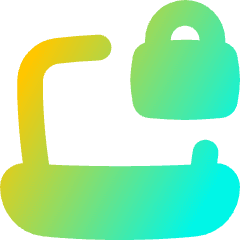 Laptop Lock Icon from Flex Gradient Set