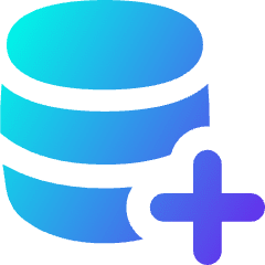 Database Add 1 Icon from Flex Gradient Set