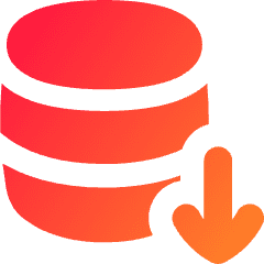 Database Download Icon from Flex Gradient Set