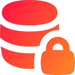 Database Lock Icon from Flex Gradient Set