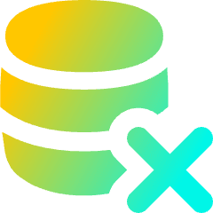 Database Remove Icon from Flex Gradient Set