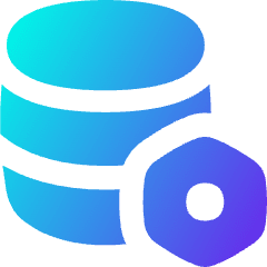 Database Setting Bolt Nut Icon from Flex Gradient Set