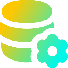 Database Setting Gear Icon from Flex Gradient Set