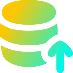 Database Upload Icon from Flex Gradient Set