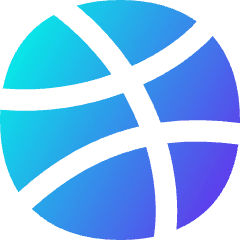 Dribble Logo Icon from Flex Gradient Set