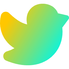 Twitter Logo Icon from Flex Gradient Set