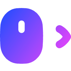 Mouse Move Right Icon from Flex Gradient Set