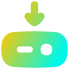 Hard Drive Download Icon from Flex Gradient Set