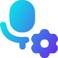 Microphone Setting Gear Icon from Flex Gradient Set