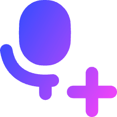 Voice Mail Add Plus Icon from Flex Gradient Set