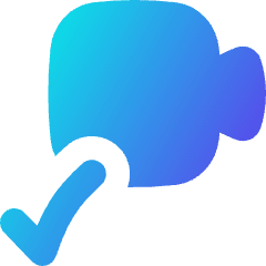 Webcam Video Call Check Icon from Flex Gradient Set