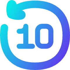 Button Go Backward 10 Icon from Flex Gradient Set