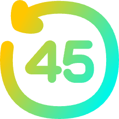 Button Go Backward 45 Icon from Flex Gradient Set