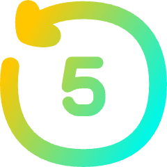 Button Go Backward 5 Icon from Flex Gradient Set