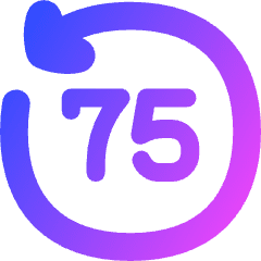 Button Go Backward 75 Icon from Flex Gradient Set