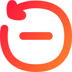 Button Go Backward Icon from Flex Gradient Set