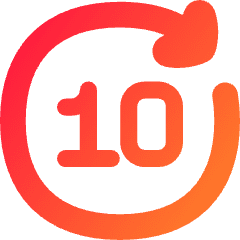 Button Go Forward 10 Icon from Flex Gradient Set