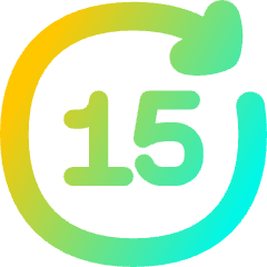 Button Go Forward 15 Icon from Flex Gradient Set