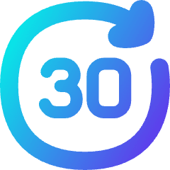 Button Go Forward 30 Icon from Flex Gradient Set