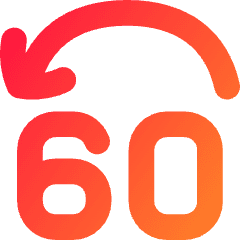 Button Jump Backward 60 Icon from Flex Gradient Set