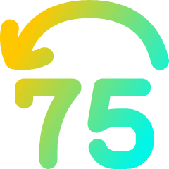 Button Jump Backward 75 Icon from Flex Gradient Set