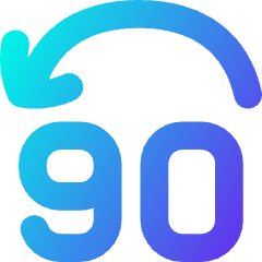 Button Jump Backward 90 Icon from Flex Gradient Set