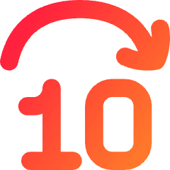 Button Jump Forward 10 Icon from Flex Gradient Set