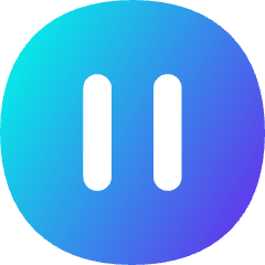 Button Pause Circle Icon from Flex Gradient Set