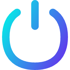 Button Power 1 Icon from Flex Gradient Set