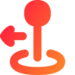 Arcade Stick Move Left Icon from Flex Gradient Set