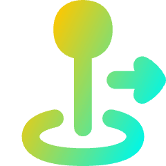 Arcade Stick Move Right Icon from Flex Gradient Set