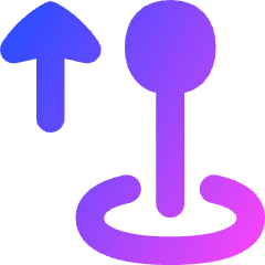 Arcade Stick Move Up Icon from Flex Gradient Set